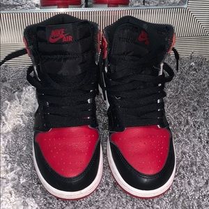 Air Jordan 1s Bred Toes